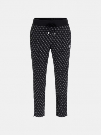 Guess pantalone jogger logo all over nero