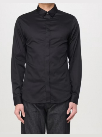 Michael Kors camicia in tessuto performance  blu slim