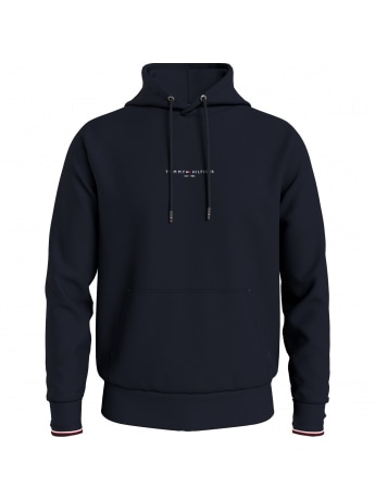 Tommy Hilfiger felpa blu con cappuccio e tasca marsupio