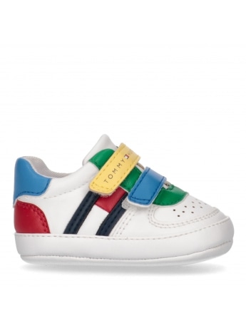 Tommy Hilfiger sneakers infant con velcro e dettagli multicolor