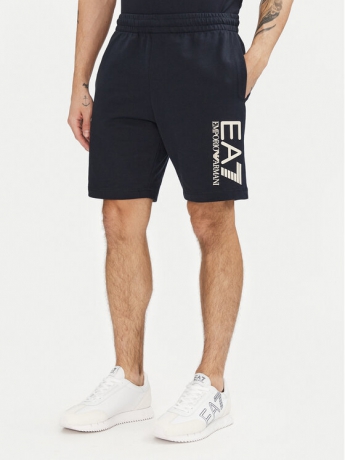 Emporio Armani bermuda visibility in cotone blu/bianco