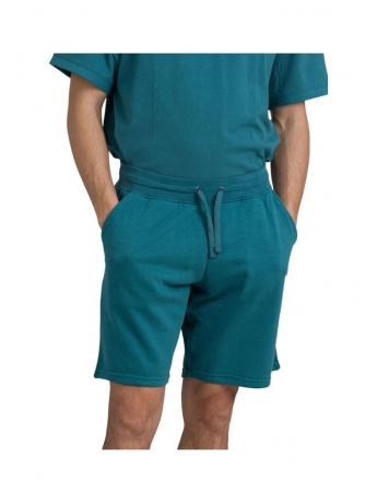 Ellesse shorts tuta in cotone verde acqua patch logo