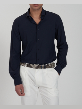 Yes Zee CAMICIA blu COLLO ALLA FRANCESE