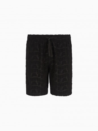 Emporio Armani COSTUME BOXER NERO CON LOGO ALL OVER