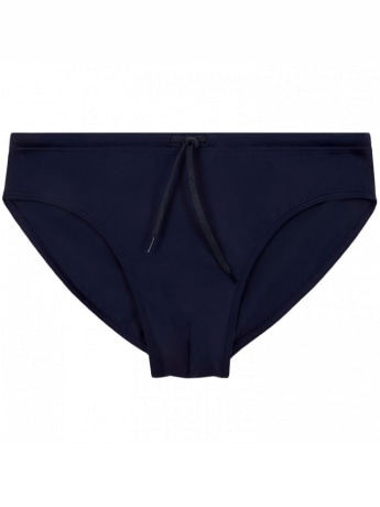 Emporio Armani costume slip nero con logo sul retro