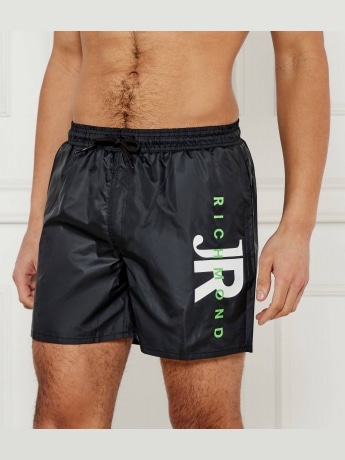 John Richmond costume boxer nero con logo a contrasto