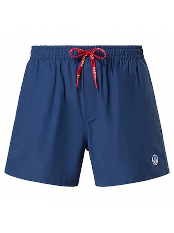 North Sails costume boxer in nylon blu denim logo patch