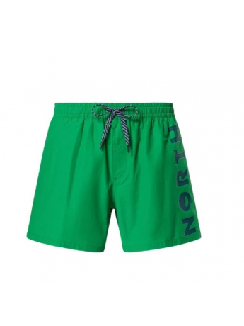 North Sails costume boxer verde con logo vericale