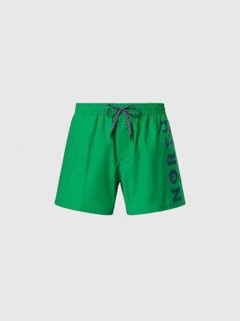 North Sails boxer mare con stampa verticale verde