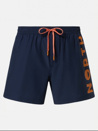 North Sails costume boxer blu con logo vericale