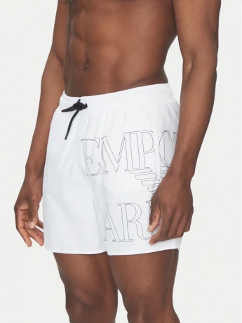 Emporio Armani COSTUME BOXER BIANCO CON LOGO