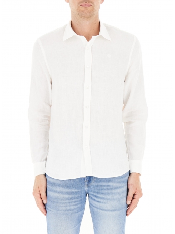North Sails camicia in lino bianco