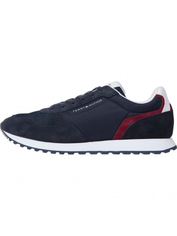 Tommy Hilfiger sneakers blu in camoscio con suola antiscivolo