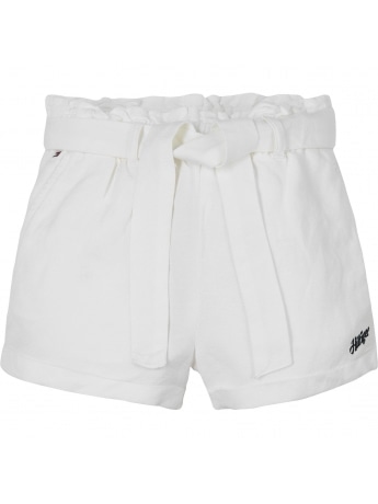 Tommy Hilfiger SHORTS KIDS-JUNIOR BIANCO CON CINTURA