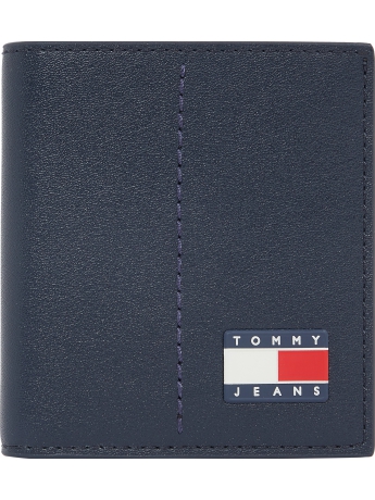 Tommy Hilfiger PORTAFOGLIO IN PELLE BLU CON PORTA MONETE E PORTA CARTE