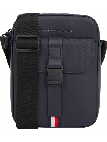 Tommy Hilfiger TRACOLLA TH FOUNDATION MINI IN ECOPELLE BLU