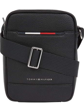 Tommy Hilfiger TRACOLLA TH CENTRAL MINI IN ECOPELLE NERA