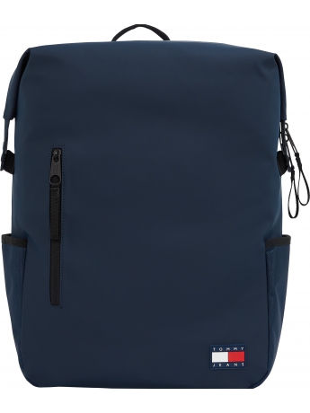 Tommy Hilfiger ZAINO ELEVATED IN TESSUTO NERO CON LOGO GOMMATO