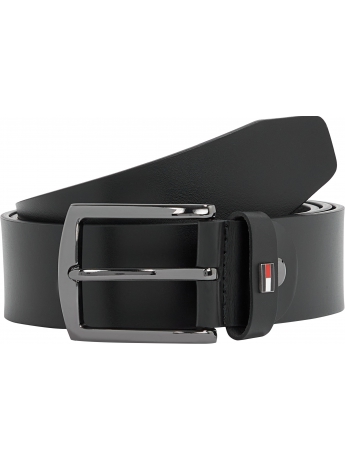 Tommy Hilfiger CINTURA DENTON IN ECOPELLE NERA