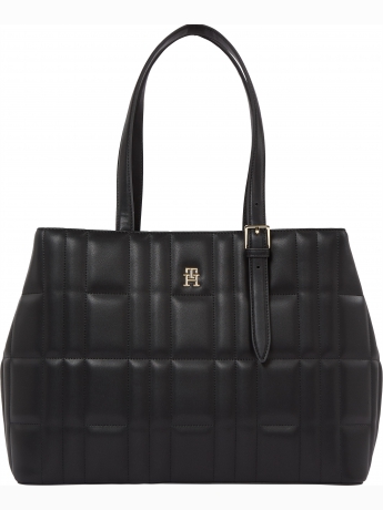 Tommy Hilfiger borsa tote in ecopelle nera  con pochette interna