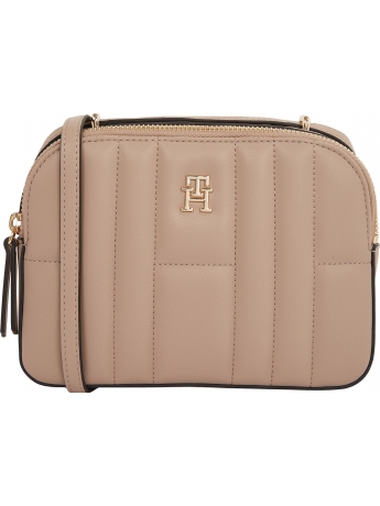 Tommy Hilfiger borsa camera bag in ecopelle beige con tracolla