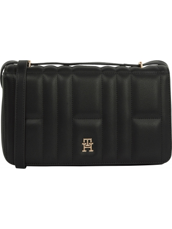 Tommy Hilfiger borsa crossover in ecopelle nera con tracolla