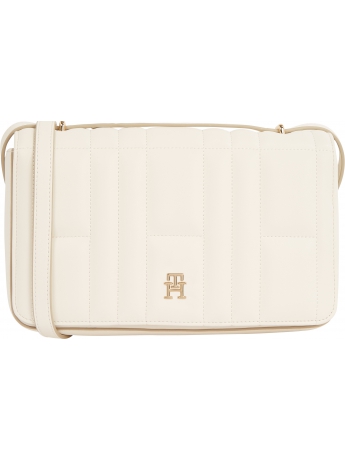 Tommy Hilfiger borsa crossover in ecopelle beige chiaro con tracolla