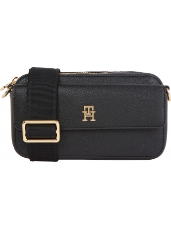 Tommy Hilfiger borsa camera bag DISTINCT in ecopelle nera con tracolla
