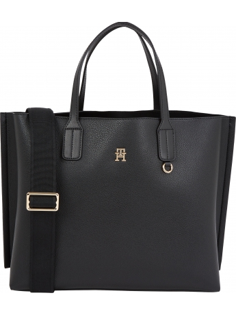 Tommy Hilfiger borsa shopping DISTINCT SATCHEL con tracolla logata