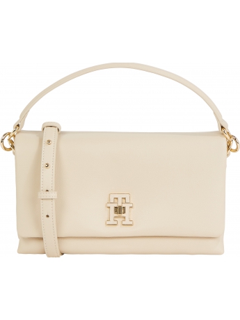 Tommy Hilfiger Borsa a tracolla Modern Turnlock in ecopelle beige chiaro
