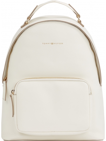 Tommy Hilfiger zaino in ecopelle beige chiaro con logo