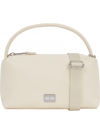 Tommy Hilfiger borsa sholder in ecopelle beige chiaro  con logo metallo e tracolla