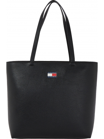 Tommy Hilfiger borsa shopping in ecopelle nera con logo