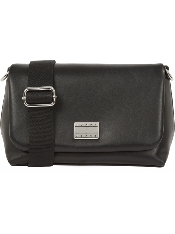 Tommy Hilfiger Borsetta in ecopelle nera  American Cool Flap con tracolla