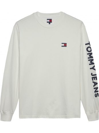 Tommy Hilfiger T-SHIRT IN COTONE BIANCO MANICA LUNGA CON LOGO LETTERING