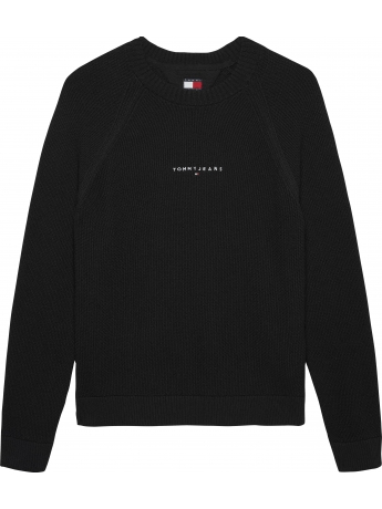 Tommy Hilfiger FELPA IN COTONE NERA CON MICRO LOGO