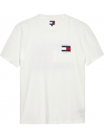 Tommy Hilfiger T-SHIRT IN COTONE BIANCO CON LOGO FRONTE E RETRO
