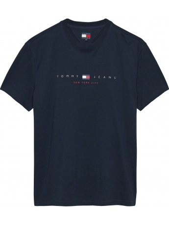 Tommy Hilfiger T-SHIRT IN COTONE BLU CON LOGO LETTERING
