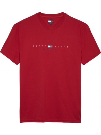 Tommy Hilfiger T-SHIRT IN COTONE ROSSO CON LOGO LETTERING