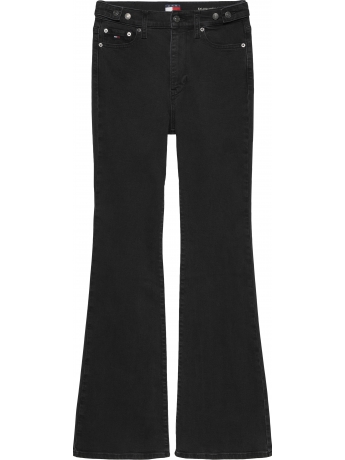 Tommy Hilfiger jeans SYLVIA vita alta a zampa in denim nero