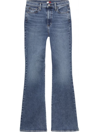 Tommy Hilfiger Jeans  silvia skinny fit a campana e vita alta in denim medio scuro