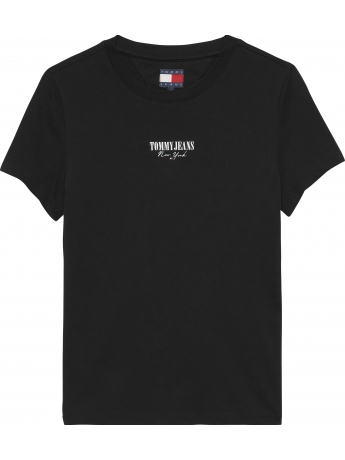 Tommy Hilfiger t-shirt in misto  cotone nero con logo lettering