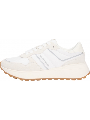 Tommy Hilfiger Sneakers in camoscio CLEATED RUNNER BIANCA