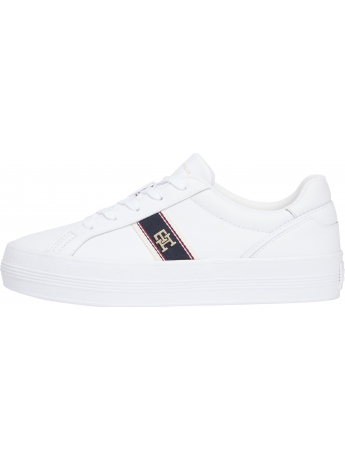 Tommy Hilfiger SNEAKER IN PELLE BIANCA WEBBING