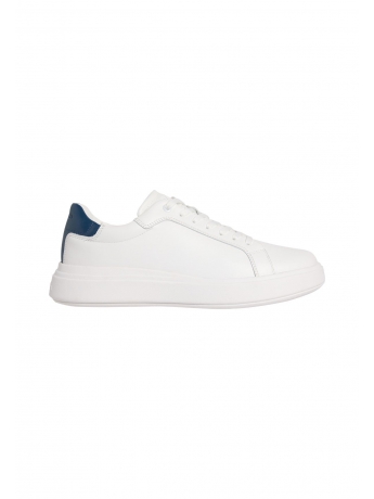 Calvin Klein SNEAKERS IN  PELLE BIANCA CON DETTAGLIO BLU