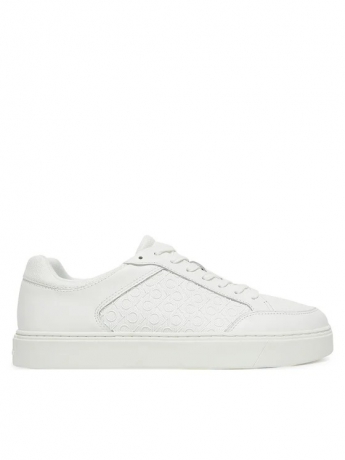 Calvin Klein Sneakers Clean Cup Low IN PELLE BIANCA CON LOGO MONOGRAM