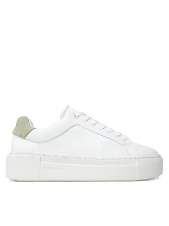 Calvin Klein Sneakers IN PELLE BIANCA CON DETTAGLIOIN CAMOSCIO
