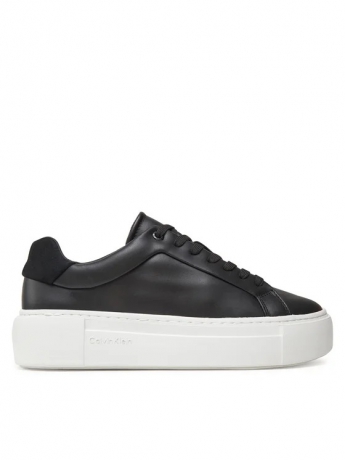 Calvin Klein Sneakers IN PELLE NERA CON DETTAGLIOIN CAMOSCIO