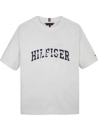 Tommy Hilfiger T-shirt kids/junior in COTONE BIANCO con LOGO  LETTERING