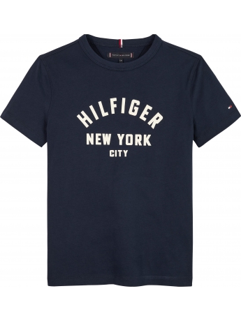 Tommy Hilfiger T-shirt KIDS/JUNIOR IN COTONE BLU con LOGO FRONTALE
